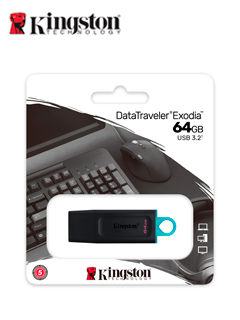 Memoria Flash USB Kingston DataTraveler Exodia 64GB, USB 3.2 Gen 1