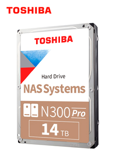 Disco duro Toshiba N300 Pro, 14TB NAS, SATA 6.0Gb/s, 7200rpm, 512MB Cache, 3.5″.