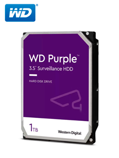 Disco duro Western Digital WD Purple, 1TB, SATA 6.0 Gb/s, 5400 RPM, 64MB Cache, 3.5″.
