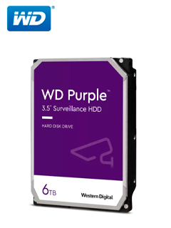 Disco duro Western Digital WD Purple, 6TB, SATA 6.0 Gb/s, 5400 RPM, 256MB Cache, 3.5″.