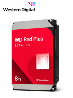 Disco Duro Western Digital Red Plus NAS, WD80EFPX 8TB SATA 6Gb/s 5640RPM 3.5″ 256MB Caché