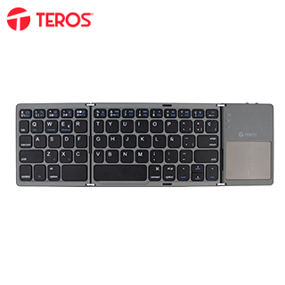 Teclado inalámbrico plegable TEROS TE-4075S, BT 3.0, gris