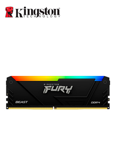 Memoria Kingston Fury Beast 32GB DDR4-3200MT/s PC4-25600, CL16, 1.35V, 288-Pin, RGB, DIMM