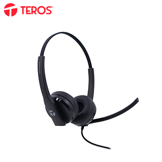 Audífono TEROS TE-8039CS, USB, Negro