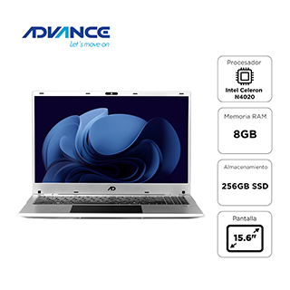 Notebook Advance NV9855 15.6″ Celeron N4020 1.10 GHz 8GB RAM 256GB SSD