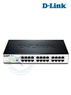 Switch D-Link DES-1024D, 10/100 Mbps, 24 x RJ-45, CSMA/CD, para Rack, Autovoltaje.