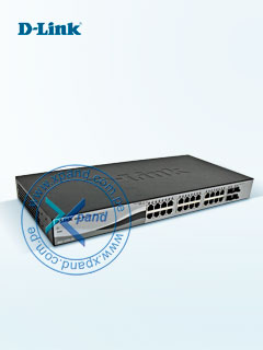 Switch Web Smart D-LINK DGS-1210-28, 24 RJ-45 LAN GbE, y 4 puertos SFP, autovoltaje.