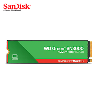 Unidad en estado solido WD Green SN3000 NVMe 1TB M.2 2280, PCIe Gen 4.0 x4, NVMe