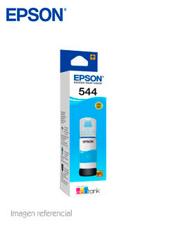 Botella de tinta EPSON T544220-AL, color Cian, contenido 65ml.