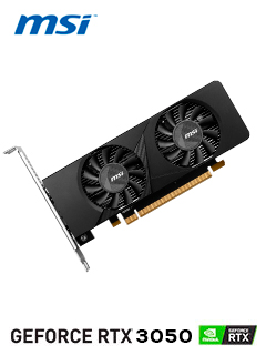 Tarjeta de video MSI GeForce RTX 3050 LP 6G OC, 6GB GDDR6, PCI-Express Gen 4.0