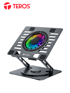 Cooler TEROS TE-7132N, compatible con notebooks de hasta 15.6″, 1 fan de 11 cm