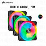 COOLER PARA CASE CORSAIR TRIPLE QL120 RGB 12CM
