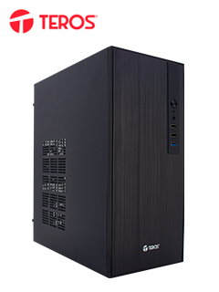 Case TEROS TE-1034S, Mini Tower ATX, 250 W, USB 3.0 / 2.0, audio HD, negro