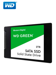 Unidad en estado solido Western Digital Green, WDS200T2G0A, 2TB, SATA 6Gb/s, 2.5″, 7mm.