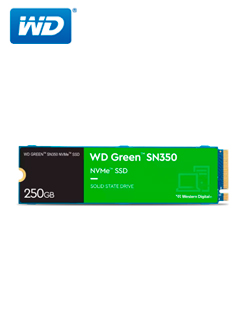 Unidad en estado solido Western Digital Green SN350 NVMe, 250GB M.2 2280