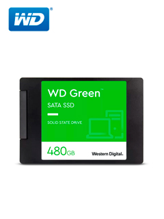 Unidad en estado solido Western Digital Green, WDS480G3G0A, 480GB, SATA 6Gb/s, 2.5″, 7mm.